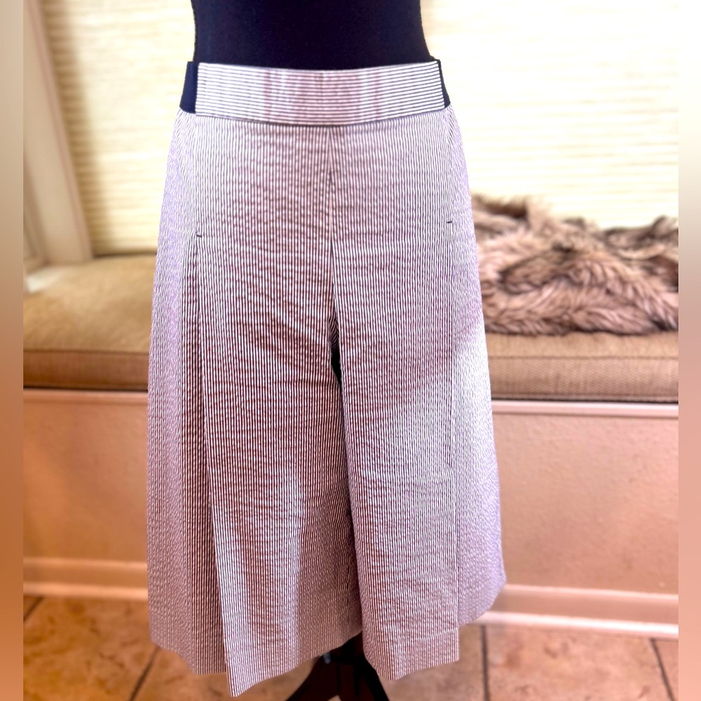 Elie Tahari Striped Wide Legged Culotte Pants